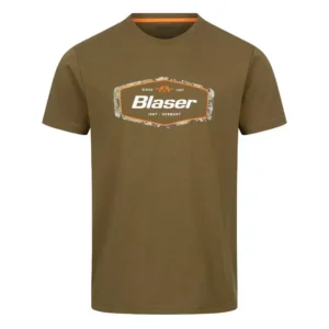 Koszulka Blaser Logo Wear Badge ciemna oliwka T-shirt z nadrukiem HunTec