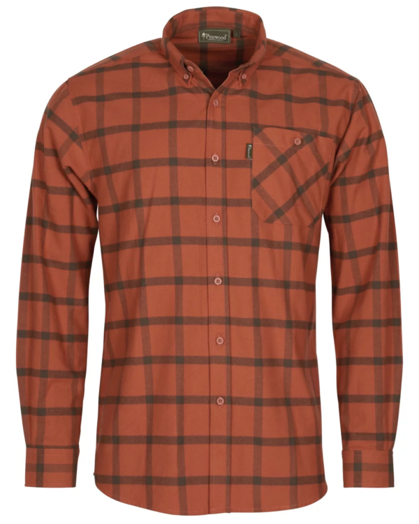 Koszula-mysliwska-Pinewood-Varnamo-5009-TerraccotaSude-brown (1) Koszula Pinewood Varnamo 5009 męska flanelowa koszula myśliwska