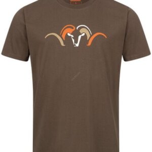 Koszulka Blaser Argali T25 Dark Brown T-shirt myśliwski z logo Argali