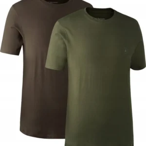 T-shirt Deerhunter 8651 koszulka myśliwska Green Brown Leaf 100% bawełna