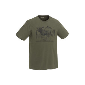 T-shirt Pinewood Moose 5571 koszulka myśliwska z łosiem zielona